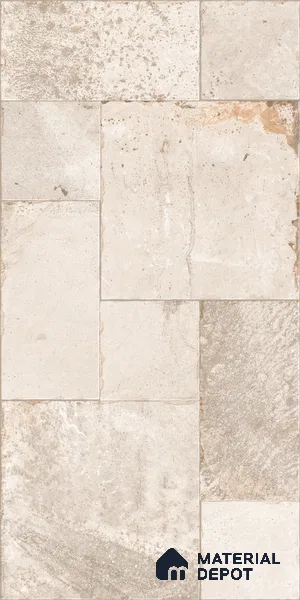 Stone Floor Tile TL 10339 Abbey Stone Sand 4 ft x 2 ft Vitrified Matte Finish Tile - 11 mm | Suitable For Bathroom, Courtyard, Corridor
