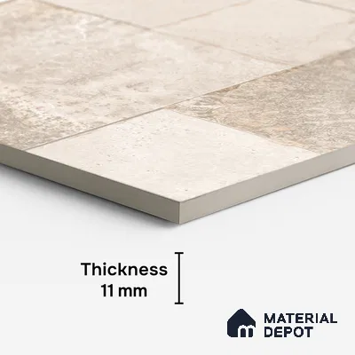 Stone Floor Tile TL 10339 Abbey Stone Sand 4 ft x 2 ft Vitrified Matte Finish Tile - 11 mm | Suitable For Bathroom, Courtyard, Corridor