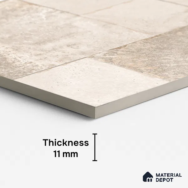 Stone Floor Tile TL 10339 Abbey Stone Sand 4 ft x 2 ft Vitrified Matte Finish Tile - 11 mm | Suitable For Bathroom, Courtyard, Corridor