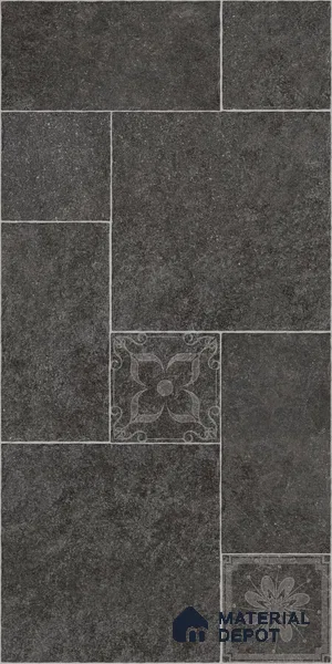 Stone Floor Tile TL 10345 North Stone Night 4 ft x 2 ft Vitrified Matte Finish Tile - 11 mm | Suitable For Bathroom, Courtyard, Corridor