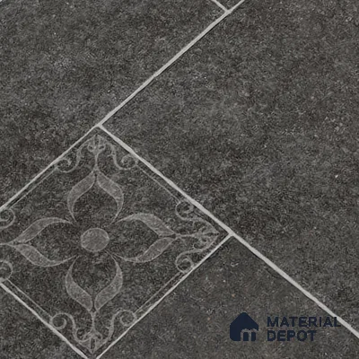 Stone Floor Tile TL 10345 North Stone Night 4 ft x 2 ft Vitrified Matte Finish Tile - 11 mm | Suitable For Bathroom, Courtyard, Corridor