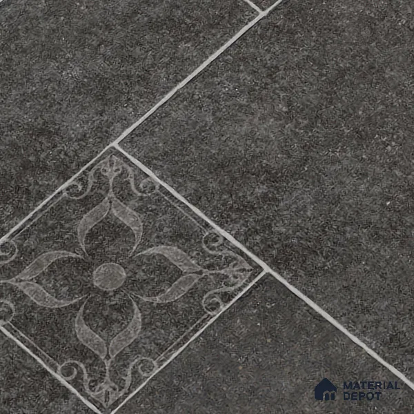 Stone Floor Tile TL 10345 North Stone Night 4 ft x 2 ft Vitrified Matte Finish Tile - 11 mm | Suitable For Bathroom, Courtyard, Corridor