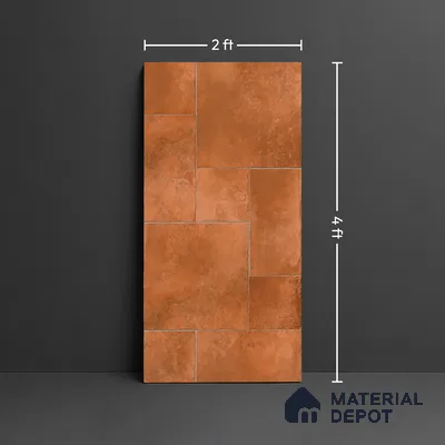 Stone Wall & Floor Tile TL 10340 Cotto De Dorato 4 ft x 2 ft Vitrified Matte Finish Tile - 11 mm | Suitable For Living Room, Kitchen, Bathroom (Sample)