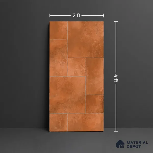 Stone Wall & Floor Tile TL 10340 Cotto De Dorato 4 ft x 2 ft Vitrified Matte Finish Tile - 11 mm | Suitable For Living Room, Kitchen, Bathroom (Sample)