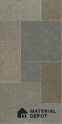 Stone Floor Tile TL 10343 B Kota Stone Green 4 ft x 2 ft Vitrified Matte Finish Tile - 11 mm | Suitable For Bathroom, Courtyard, Corridor