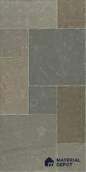 Stone Floor Tile TL 10343 B Kota Stone Green 4 ft x 2 ft Vitrified Matte Finish Tile - 11 mm | Suitable For Bathroom, Courtyard, Corridor