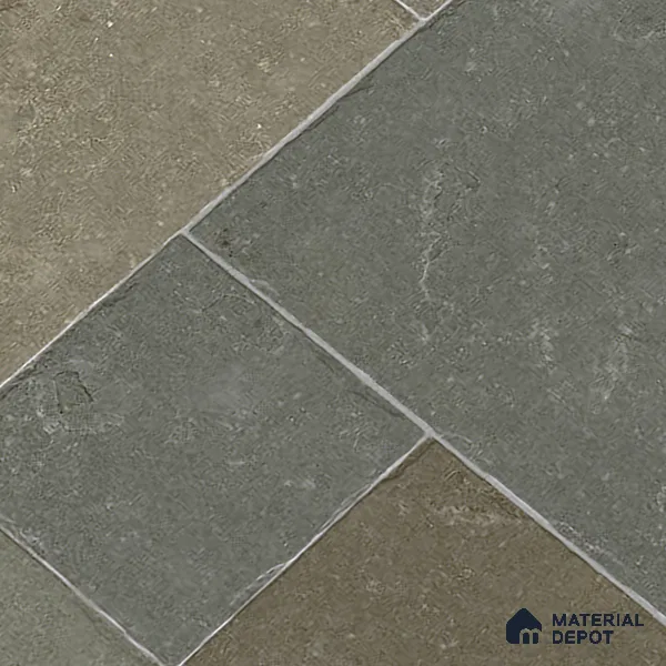 Stone Floor Tile TL 10343 B Kota Stone Green 4 ft x 2 ft Vitrified Matte Finish Tile - 11 mm | Suitable For Bathroom, Courtyard, Corridor