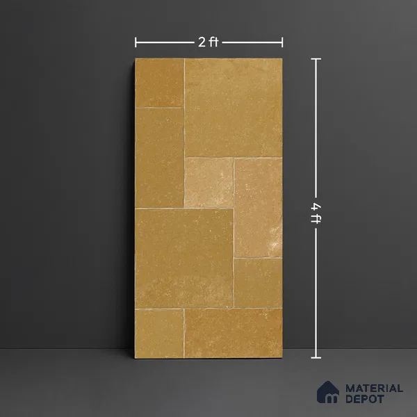 Floor Tile TL 10343 C Kota Stone Jaiselmer 4 ft x 2 ft Vitrified Matte Finish Tile - 11 mm | Suitable For Kitchen, Bathroom Walls and Backsplashes (Sample)