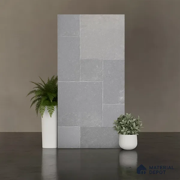 Stone Floor Tile TL 10343 Kota Stone Grey 4 ft x 2 ft Vitrified Matte Finish Tile - 11 mm | Suitable For Bathroom, Courtyard, Corridor