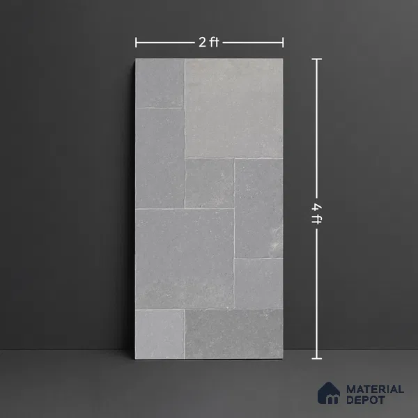 Stone Floor Tile TL 10343 Kota Stone Grey 4 ft x 2 ft Vitrified Matte Finish Tile - 11 mm | Suitable For Bathroom, Courtyard, Corridor