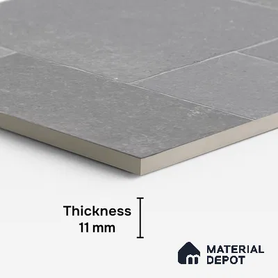 Stone Floor Tile TL 10343 Kota Stone Grey 4 ft x 2 ft Vitrified Matte Finish Tile - 11 mm | Suitable For Bathroom, Courtyard, Corridor
