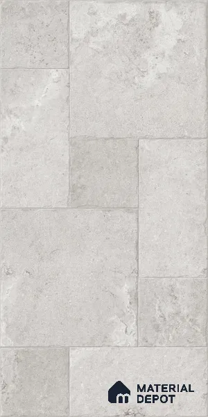 Stone Floor Tile TL 10341 French Stone Grey 4 ft x 2 ft Vitrified Matte Finish Tile - 11 mm | Suitable For Bathroom, Courtyard, Corridor