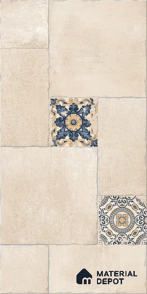 Stone Floor Tile TL 10342 Haritage Sand 4 ft x 2 ft Vitrified Matte Finish Tile - 11 mm | Suitable For Bathroom, Courtyard, Corridor