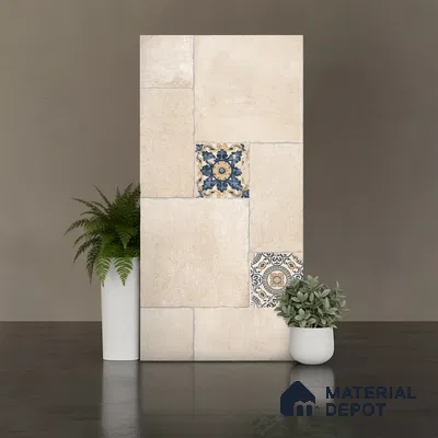Stone Floor Tile TL 10342 Haritage Sand 4 ft x 2 ft Vitrified Matte Finish Tile - 11 mm | Suitable For Bathroom, Courtyard, Corridor