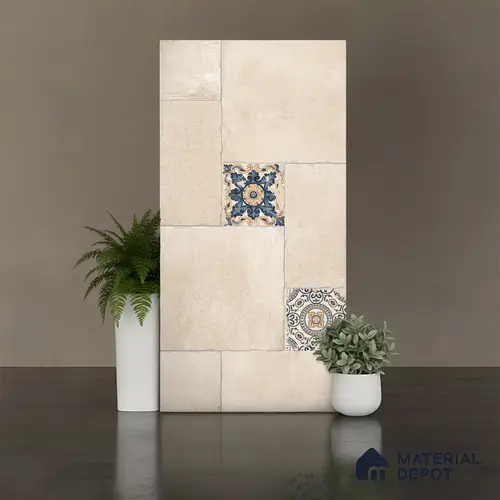 Stone Wall & Floor Tile TL 10342 Haritage Sand 4 ft x 2 ft Vitrified Matte Finish Tile - 11 mm | Suitable For Kitchen, Bathroom Walls and Backsplashes