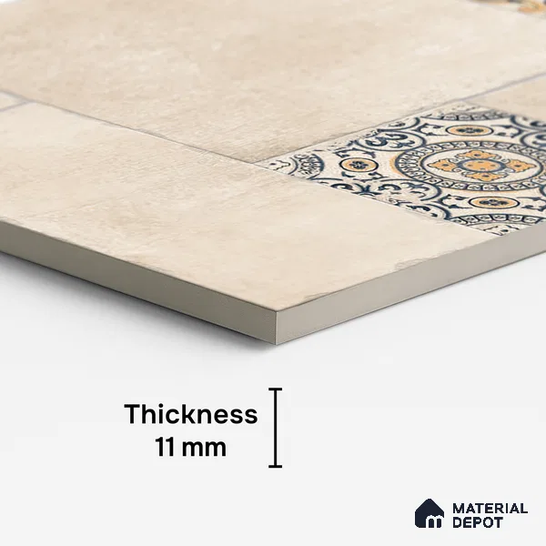 Stone Floor Tile TL 10342 Haritage Sand 4 ft x 2 ft Vitrified Matte Finish Tile - 11 mm | Suitable For Bathroom, Courtyard, Corridor