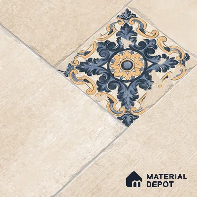 Stone Floor Tile TL 10342 Haritage Sand 4 ft x 2 ft Vitrified Matte Finish Tile - 11 mm | Suitable For Bathroom, Courtyard, Corridor
