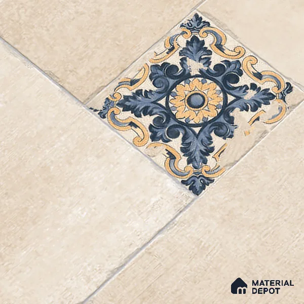 Stone Floor Tile TL 10342 Haritage Sand 4 ft x 2 ft Vitrified Matte Finish Tile - 11 mm | Suitable For Bathroom, Courtyard, Corridor