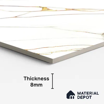 Marble Look TL 08500 Venzo Natural 4 ft x 2 ft Vitrified Glossy Finish - 8 mm | Random 3