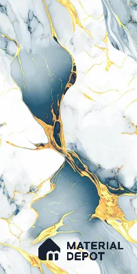 Marble Look TL 08513 Seloma Aqua 4 ft x 2 ft Vitrified Glossy Finish - 8 mm | Random 3