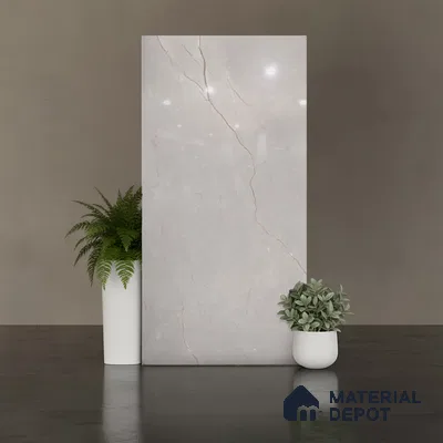 Marble Look TL 08494 B Cremson Grey Endless 4 ft x 2 ft Vitrified Glossy Finish - 8 mm | Random 4