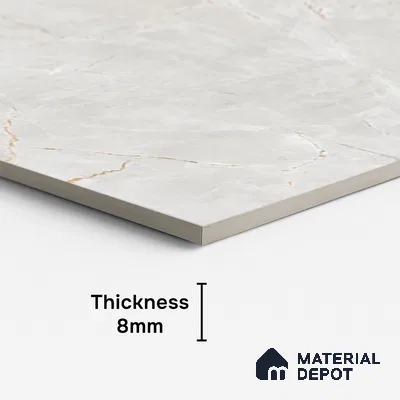 Marble Look TL 08499 Ritzy Bianco 4 ft x 2 ft Vitrified Glossy Finish - 8 mm | Random 4