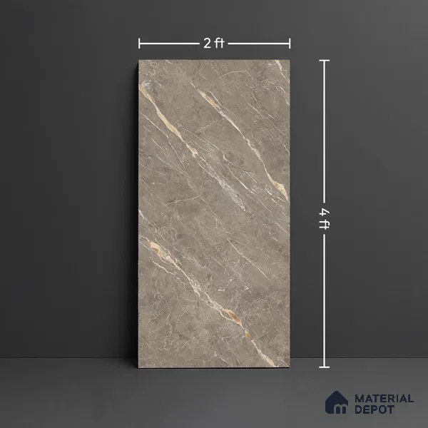 Marble Look TL 08496 B Jaffiro Natural Endless 4 ft x 2 ft Vitrified Glossy Finish - 8 mm | Random 4