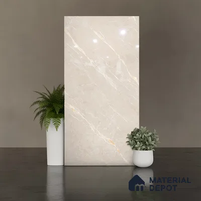 Marble Look TL 08496 Jaffiro Beige Endless 4 ft x 2 ft Vitrified Glossy Finish - 8 mm | Random 4