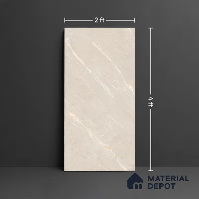 Marble Look TL 08496 Jaffiro Beige Endless 4 ft x 2 ft Vitrified Glossy Finish - 8 mm | Random 4