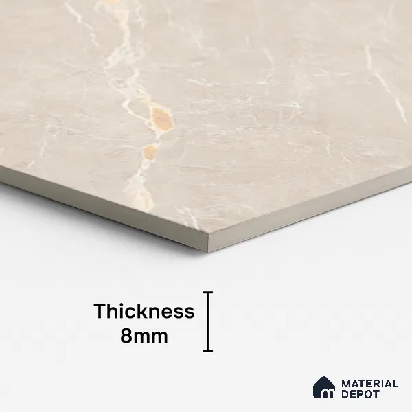 Marble Look TL 08496 Jaffiro Beige Endless 4 ft x 2 ft Vitrified Glossy Finish - 8 mm | Random 4