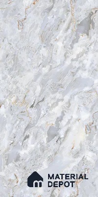 Marble Look TL 08495 Crevon Blue Endless 4 ft x 2 ft Vitrified Glossy Finish - 8 mm | Random 4