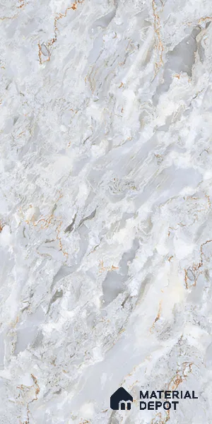 Marble Look TL 08495 Crevon Blue Endless 4 ft x 2 ft Vitrified Glossy Finish - 8 mm | Random 4
