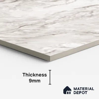 Marble Look Wall & Floor Tile TL 10331 Selestin White 4 ft x 2 ft Vitrified Glossy Finish - 9 mm