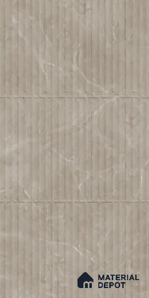 Punch Look Wall Tile TL 08115 B Lublin Taupe Decor 4 ft x 2 ft Vitrified Glossy Finish - 9 mm | Random 6
