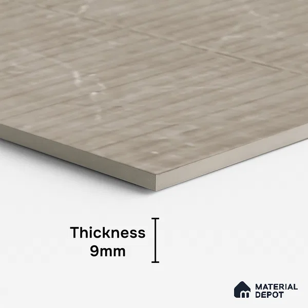 Punch Look Wall Tile TL 08115 B Lublin Taupe Decor 4 ft x 2 ft Vitrified Glossy Finish - 9 mm | Random 6