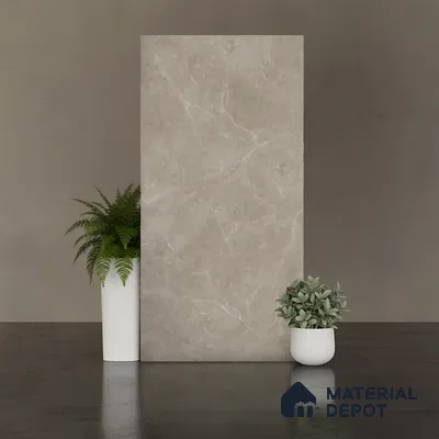 Marble Look Floor,Wall Tile TL 08115 C CV Lublin Taupe 4 ft x 2 ft Vitrified Matte Finish - 9 mm | Random 6