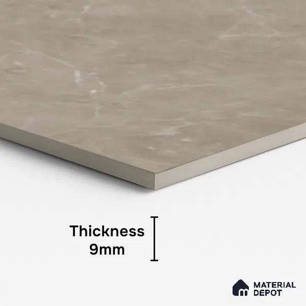 Marble Look Floor,Wall Tile TL 08115 C CV Lublin Taupe 4 ft x 2 ft Vitrified Matte Finish - 9 mm | Random 6
