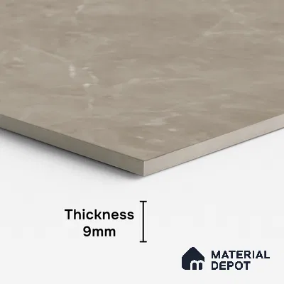 Marble Look Floor & Wall Tile TL 08115 Lublin Taupe 4 ft x 2 ft Vitrified Glossy Finish - 9 mm | Random 6