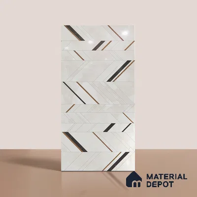 Patterned Look Floor & Wall Tile TL 08128 B Jennifer Bianco Decor 4 ft x 2 ft Vitrified Glossy Finish - 9 mm