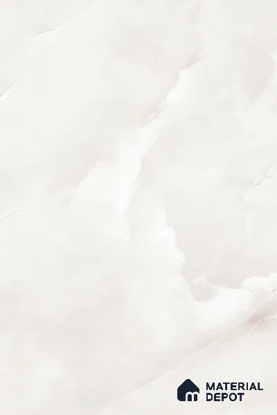 Marble Look Floor & Wall Tile TL 08128 C Jennifer Bianco 6 ft x 4 ft Vitrified Glossy Finish - 9 mm | Random 12 | Adhesive and Spacers Must be Used During Installation