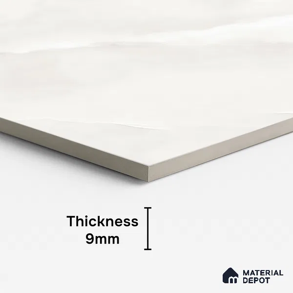 Marble Look Floor & Wall Tile TL 08128 Jennifer Bianco 4 ft x 2 ft Vitrified Glossy Finish - 9 mm | Random 12