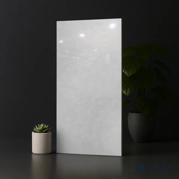Marble Look Floor & Wall Tile TL 08089 B Bulgari Grey 4 ft x 2 ft Vitrified Glossy Finish - 9 mm (Sample)