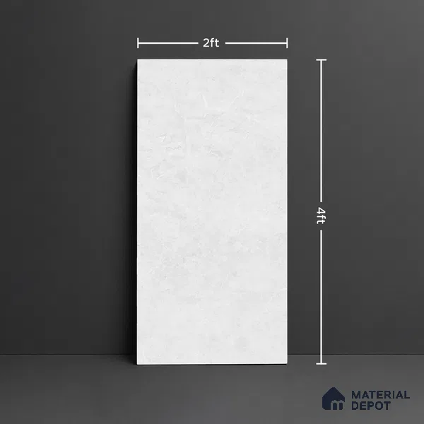 Marble Look Floor & Wall Tile TL 08089 B Bulgari Grey 4 ft x 2 ft Vitrified Glossy Finish - 9 mm (Sample)