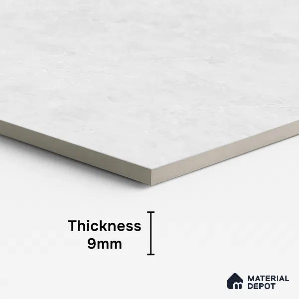 Marble Look Floor & Wall Tile TL 08089 B Bulgari Grey 4 ft x 2 ft Vitrified Glossy Finish - 9 mm (Sample)