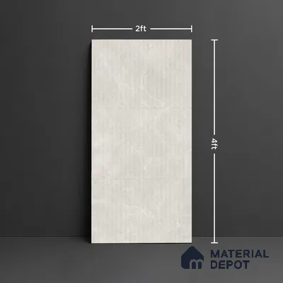 Punch Look Wall Tile TL 08113 B Lublin Blanco Decor 4 ft x 2 ft Vitrified Glossy Finish - 9 mm | Random 6