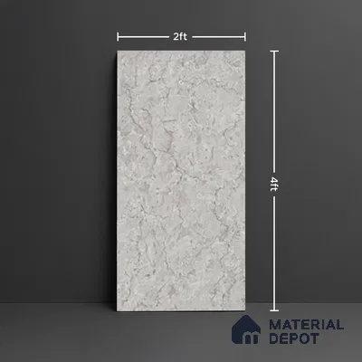 Marble Look Wall & Floor Tile TL 10328 Fossil Grey 4 ft x 2 ft Vitrified Glossy Finish - 9 mm