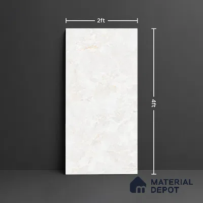 Marble Look Wall & Floor Tile TL 10329 B Nova Bianco 4 ft x 2 ft Vitrified Glossy Finish - 9 mm