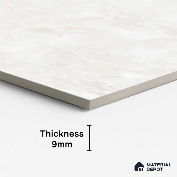 Marble Look Wall & Floor Tile TL 10329 B Nova Bianco 4 ft x 2 ft Vitrified Glossy Finish - 9 mm