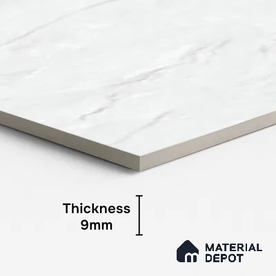 Marble Look Wall & Floor Tile TL 10327 Damasta Bianco 4 ft x 2 ft Vitrified Glossy Finish - 9 mm