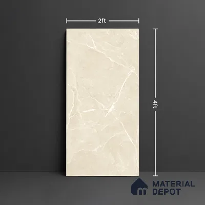 Marble Look Wall & Floor Tile TL 10330 B Elite Crema 4 ft x 2 ft Vitrified Glossy Finish - 9 mm